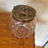 vintage glass biscuit barrel for sale