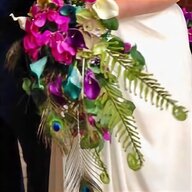 feather wedding bouquet for sale