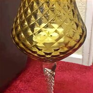 vintage crystal glass table lamp for sale