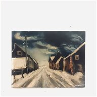 winter scene oil painting for sale