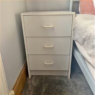 2 white bedside cabinets for sale