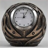 silver enamel clock for sale