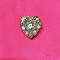 micro mosaic heart brooch for sale