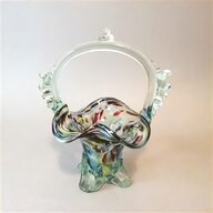 murano glass basket for sale
