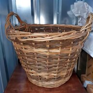 wicker log basket for sale