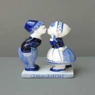 blue white delft figurine for sale