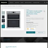 hotpoint built double oven for sale
