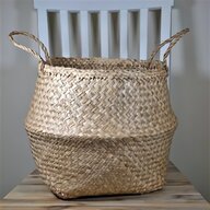 straw baskets handles for sale