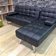black leather sofa chaise for sale