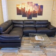 black leather sofa chaise for sale