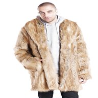 mens faux fur coat for sale