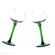 green stem glasses for sale