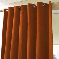 orange brown curtains for sale