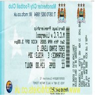 man city ticket stubs for sale