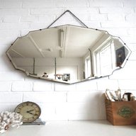 vintage frameless beveled mirror for sale
