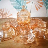 vintage glass dressing table set for sale