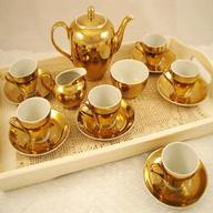 gold coffee set for sale