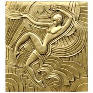 art deco wall plaque for sale