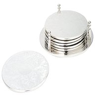 silver plated coaster set for sale