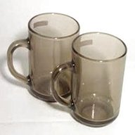 smoked glass mugs for sale