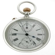 silver chronograph pocket watch for sale