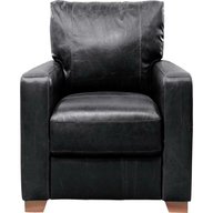 black leather cuddle chair for sale
