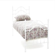 single white metal bed frame for sale