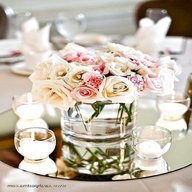 mirrored plates centerpieces for sale