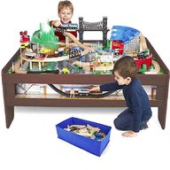 wooden train track table for sale