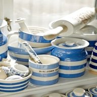 blue white cornish ware for sale