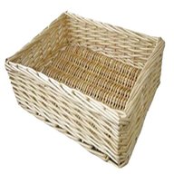large wicker basket shallow for sale