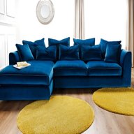blue fabric corner sofa for sale