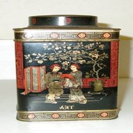 vintage tin tea caddy for sale