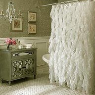 shabby chic shower curtain for sale