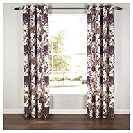 plum floral curtains for sale