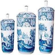 spode blue italian canisters for sale
