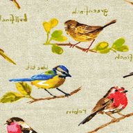 oilcloth tablecloth birds for sale