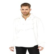 mens white ruffle shirt for sale