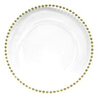 gold beaded charger plates for sale