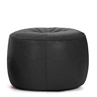 black leather pouffe for sale
