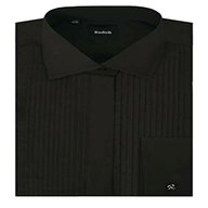 mens black double cuff shirts for sale