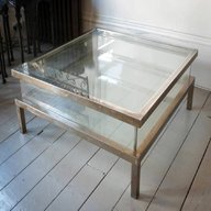 large square glass coffee table for sale