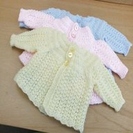 hand knitted baby matinee coats for sale