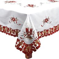 embroidered christmas tablecloth for sale