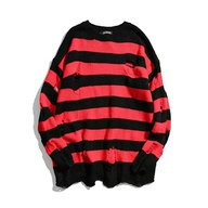 red black striped jumper for sale