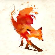 watercolour fox for sale