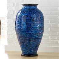 mosaic vase blue for sale