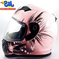 ladies pink motorcycle helmet for sale