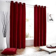 red velvet curtains 90 x 90 for sale