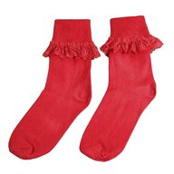 girls red frilly socks for sale